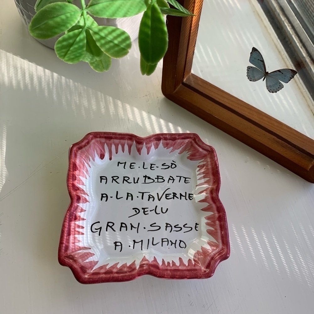 Vintage Decorative Italian Deruta Trinket Jewlery Dish Italy